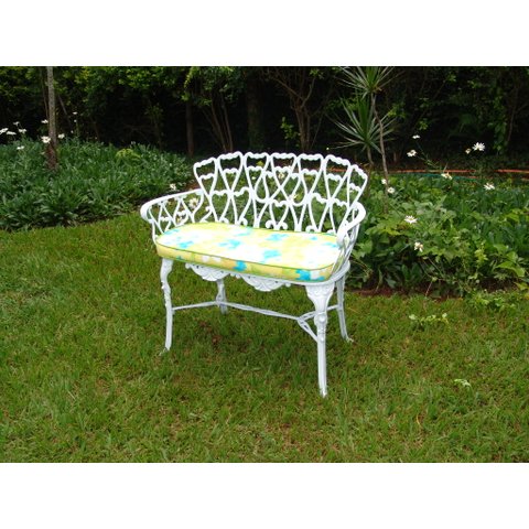 Banco Namoradeira Viena 2 Lugares Alumínio Fundido Jardim Varanda Piscina Área Gourmet Área Externa