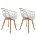 Ver imagem 1 de Kit 2 Cadeiras para Sala de Jantar PP Web Branco