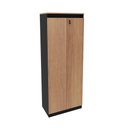 Ver imagem 3 de Armário para Escritório Alto 2 Portas com Chave 60cm Me4151 Tecno Mobili - Amêndoa/preto