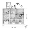 Ver imagem 2 de Nicho Organizador Branco com 9 Gavetas Brancas Pretas