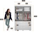 Ver imagem 4 de Guarda Roupa Solteiro Buriti 2 Portas e 6 Gavetas Nh Rei de Casa Neve