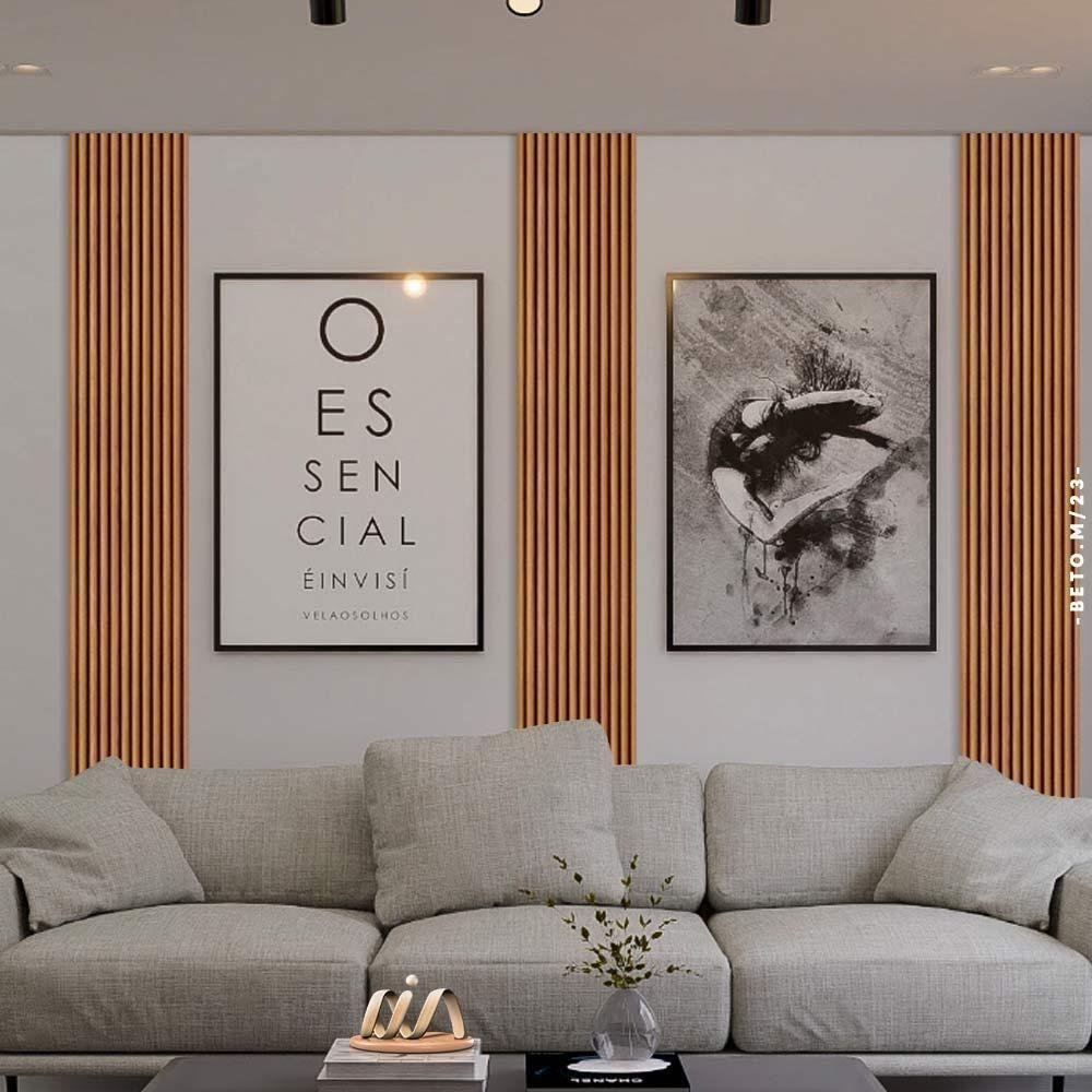 Painel Ripado Placa 40 Cm X 250 Cm Mdf e Mdp Nature Linea Brasil - 2