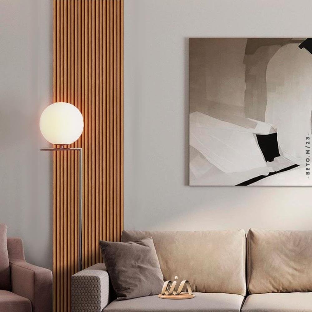 Painel Ripado Placa 40 Cm X 250 Cm Mdf e Mdp Nature Linea Brasil - 1