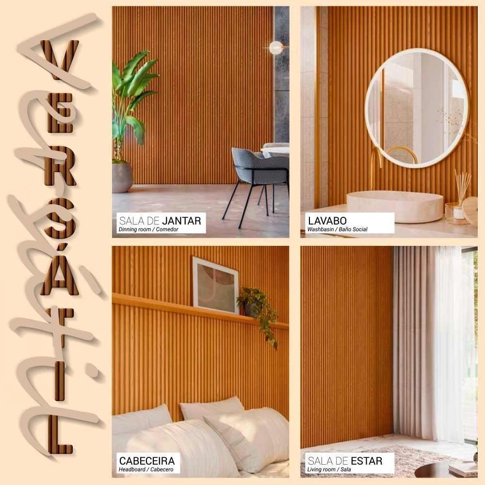 Painel Ripado Placa 40 Cm X 250 Cm Mdf e Mdp Nature Linea Brasil - 5