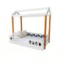 Ver imagem 4 de Cama Casal Montessoriana Agatha MDF com Colchão Trança 5,5m Infantil Reforçada Baby - Azul 3 Cores