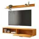 Ver imagem 5 de Rack TV 55 pol. Suspenso 136cm 1 Porta Lila Cinamomo Z49 - Mpozenato