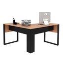 Ver imagem 6 de Mesa Notebook Escritório Canto Me4181 Amêndoa/preto - Tecno Mobili