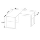Ver imagem 3 de Mesa Notebook Escritório Canto Me4181 Amêndoa/preto - Tecno Mobili