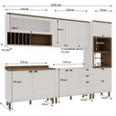 Ver imagem 3 de Cozinha Completa Modulada 5 Peças 100% MDF Iluminata Branco/Ébano