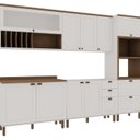Ver imagem 2 de Cozinha Completa Modulada 5 Peças 100% MDF Iluminata Branco/Ébano