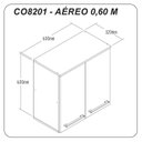 Ver imagem 4 de Armário Aéreo 2 Portas Gaia  