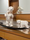 Ver imagem 2 de Enfeite Natalino Urso Polar Branco e Dourado em Pé - Rio Master