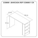 Ver imagem 5 de Bancada de Cozinha Gaia Bege/Marromle
