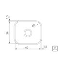 Ver imagem 3 de Cuba de Embutir Basic 40 Bl em Aço Inox 40x34cm 94081556 Tramontina