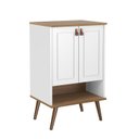 Ver imagem 2 de Gabinete de Banheiro 2 Portas e 1 Nicho 51cm Denver Yescasa Branco/Carvalho