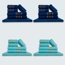 Ver imagem 1 de Jogo de Toalhas 24 pçs Coleção Dubai 100% Algodão AZ+VD