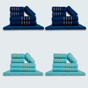 Ver imagem 4 de Jogo de Toalhas 24 pçs Coleção Dubai 100% Algodão AZ+VD