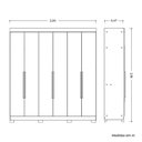 Ver imagem 4 de Guarda Roupa Casal Vinci 6 Portas Cinamomo/off White - Móveis Albatroz