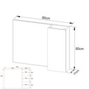 Ver imagem 3 de Espelheira Para Banheiro 1 Porta 80Cm Multimóveis Vcr10082 Mármore Branco Mármore Branco