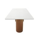 Ver imagem 3 de Mesa de Jantar Flórida Retangular - Amêndoa - Tampo 160x90cm Branco/vidro Off-white