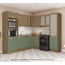 Ver imagem 2 de Armário de Cozinha Modulada Completa de Canto 8 Peças 2,49x2,28m 272 Botanic Kappesberg
