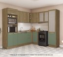Ver imagem 2 de Armário de Cozinha Modulada Completa de Canto 8 Peças 2,49x2,28m 272 Botanic Kappesberg