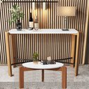 Ver imagem 2 de Conjunto Sala Estar Madeira Austria Aparador com Mesa Branca Moderna