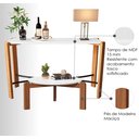 Ver imagem 3 de Conjunto Sala Estar Madeira Austria Aparador com Mesa Branca Moderna
