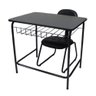 Mesa Escolar com Cadeira de Escritório Mesa Escolar Preto - 1