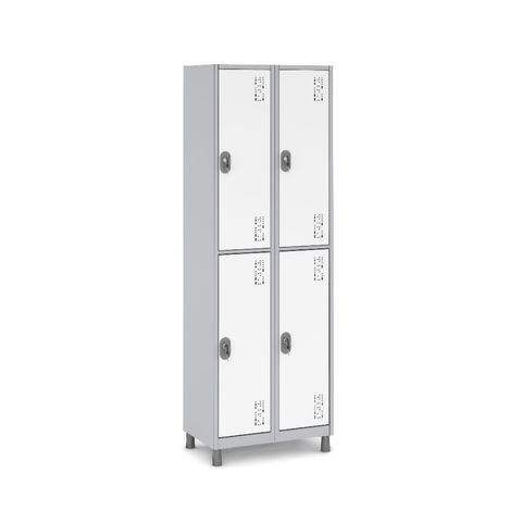 Locker Aço 4 Portas Grandes para Escola e Clube:branco