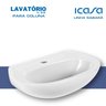 Lavatório para Coluna Icasa Sabará Cerâmica Branco 46x35cm - 3
