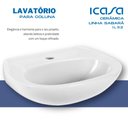 Ver imagem 5 de Lavatório para Coluna Icasa Sabará Cerâmica Branco 46x35cm