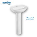 Ver imagem 2 de Lavatório para Coluna Icasa Sabará Cerâmica Branco 46x35cm