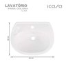 Lavatório para Coluna Icasa Sabará Cerâmica Branco 46x35cm - 4