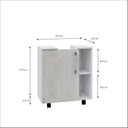 Ver imagem 6 de Gabinete de Coluna 01 Porta Sara Yescasa Branco/Chess/Snow