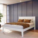 Ver imagem 5 de Conjunto de Quarto Topázio Cama Queen Cômoda 2 Mesas de Cabeceira Pinus Branco Finestra Móveis