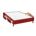 Ver imagem 1 de Cama Base c/Aux 4 Gavetas Casal Castor Poli Wine 138x188x 27