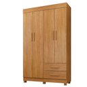 Ver imagem 1 de Guarda Roupa Leblon 4 Portas 2 Gavetas 5 Prateleiras - Benet Cinamomo