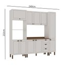 Ver imagem 2 de Cozinha Compacta Modulada com Tampo e Torre Quente 5 Peças 240cm Friz Genialflex