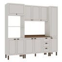 Ver imagem 3 de Cozinha Compacta Modulada com Tampo e Torre Quente 5 Peças 240cm Friz Genialflex