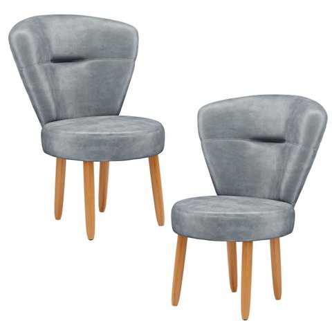 Kit 2 Cadeiras Decorativa para Penteadeira Maquiagem Sala de Jantar Confortável Resistente