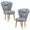Ver imagem 1 de Kit 2 Cadeiras Decorativa para Penteadeira Maquiagem Sala de Jantar Confortável Resistente