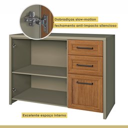 Cozinha Modulada 5 Peças Ratan 100% MDF Camponesa 100% MDF - 13 Cozinha Modulada 5 Peças Ratan 100% MDF Camponesa 100% MDF - 13