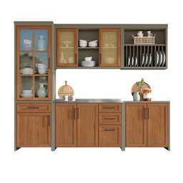 Cozinha Modulada 5 Peças Ratan 100% MDF Camponesa 100% MDF - 3 Cozinha Modulada 5 Peças Ratan 100% MDF Camponesa 100% MDF - 3