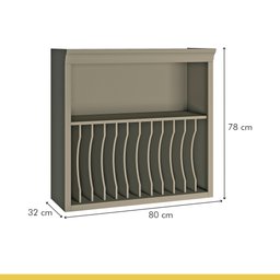Cozinha Modulada 5 Peças Ratan 100% MDF Camponesa 100% MDF - 11 Cozinha Modulada 5 Peças Ratan 100% MDF Camponesa 100% MDF - 11
