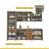 Cozinha Modulada 5 Peças Ratan 100% MDF Camponesa 100% MDF - 5