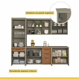 Cozinha Modulada 5 Peças Ratan 100% MDF Camponesa 100% MDF - 5 Cozinha Modulada 5 Peças Ratan 100% MDF Camponesa 100% MDF - 5