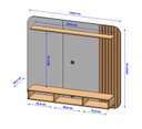 Ver imagem 3 de Painel para TV até 55 Polegadas 136cm x 156cm x 28,2cm Linea