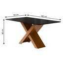 Ver imagem 3 de Mesa de Jantar 6 Lugares Multimóveis Cr50236 Cinamomo/preto