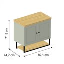 Ver imagem 4 de Gabinete para Banheiro 2 Portas 1 Prateleira 80cm Nordic 